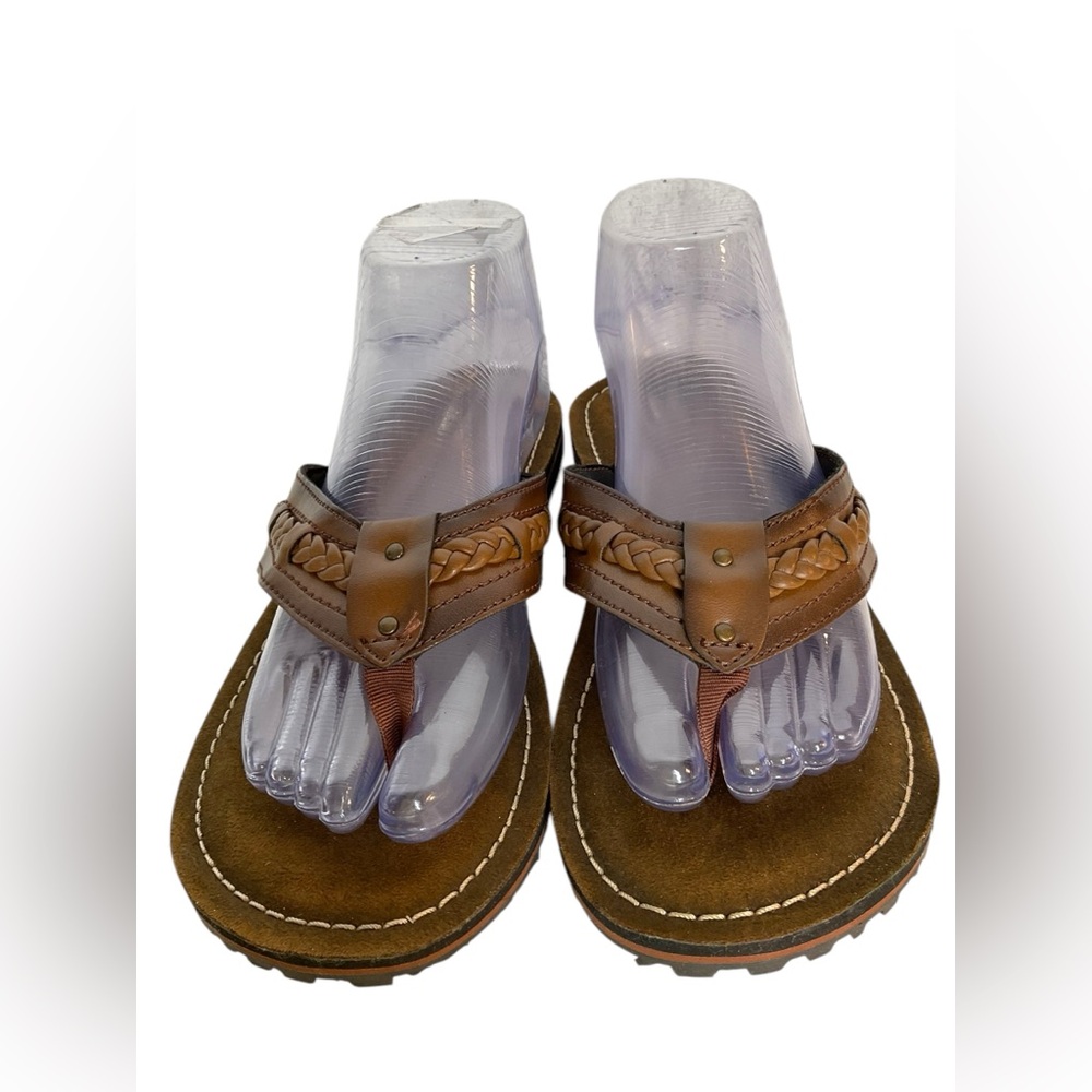 Clarks Collection Fenner Nerice Brown Flip-Flops Size 9